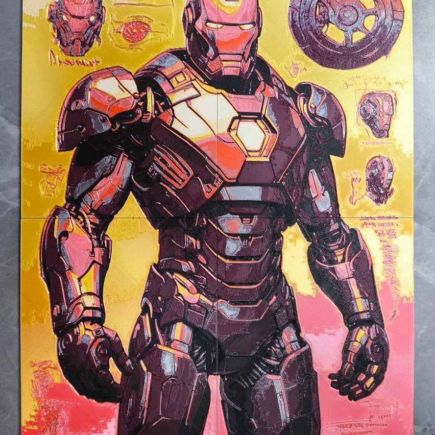 Iron Man концепт арт 3D Fresco image 500x350x3мм
