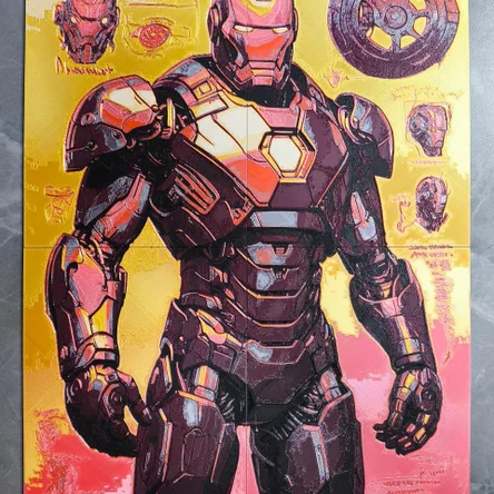 Iron Man концепт арт 3D Fresco image 500x350x3мм